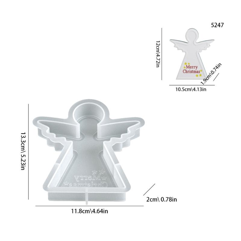 Food Grade Silicone Candle Making Molds With 6 Festival Designs Reindeer Horse Star Angel Christmas Crafts