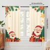 2 st, 2D platt tryck Gardiner&Fönsterbehandling Julpynt Gåvor Jultomte Polyester (utan spö) Dekorationer för hemmet