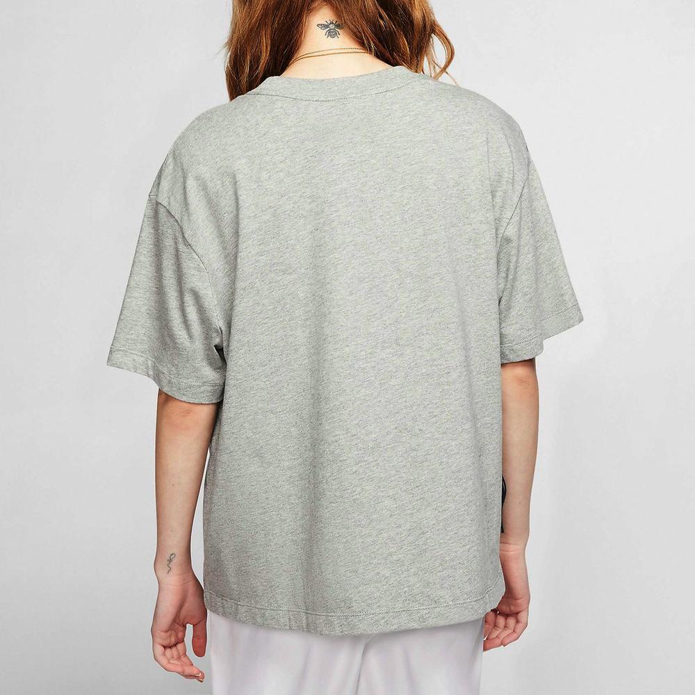 Nike Sportswear Essential Embroidered Logo Print Short Sleeve T-Shirt Women Tops Gray CT2587-063