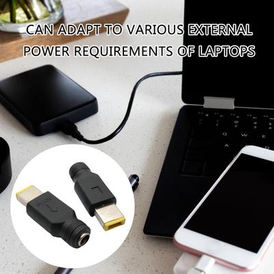 Adaptateur secteur DC5.5x2.1mm vers port carré, connecteur convertisseur de charge femelle vers mâle pour alimentation d'ordinateurs portables