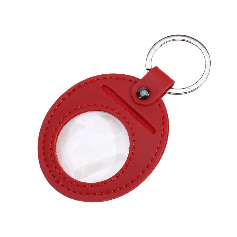 Keychain Commemorative Badge Leather Case Commemorative Coin Storage Keychain Protective Cases Coin Commemorative Coin Case