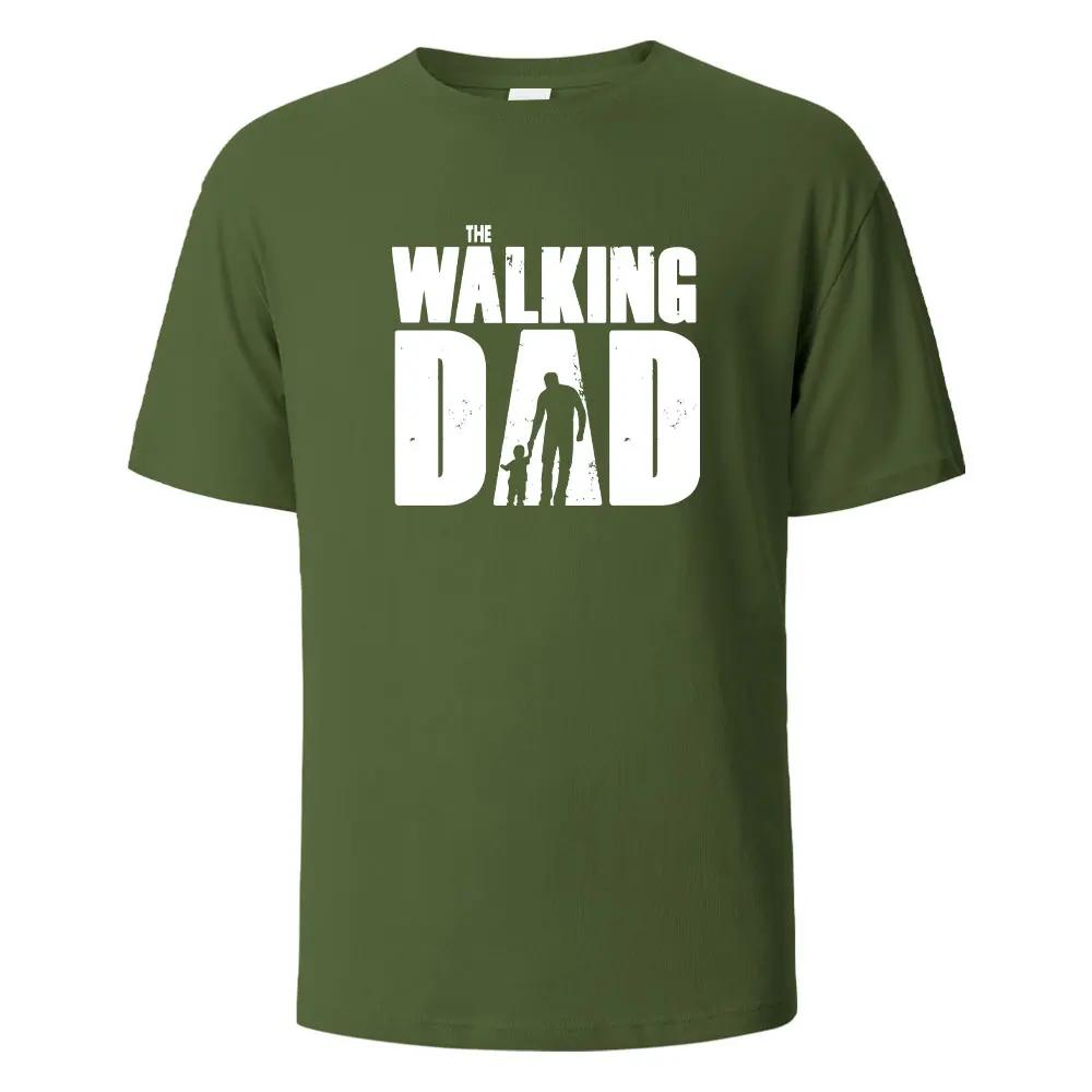 

The Walking Dad Funny Street Print T-Shirts Чоловіча модна літня футболка Loose Oversize Cotton Short Sleeves Casual Hip Hop Tees 4XL
