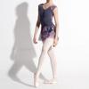 ProDance Floral Ballet Leotard PLHA017B XL Gray/Black Half-Cup (Gray Flower, (170))