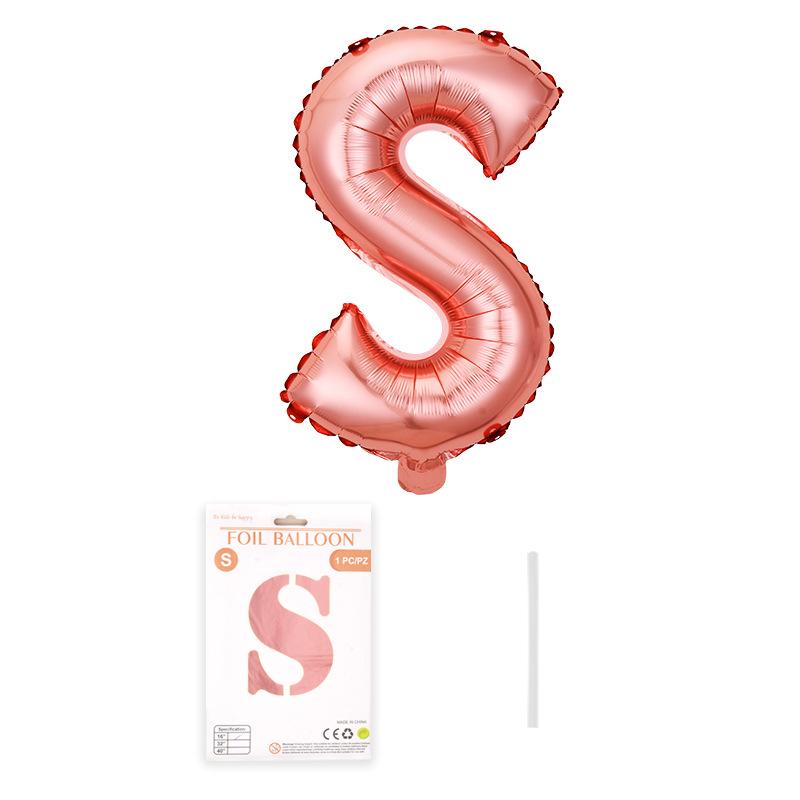 Independent Paper Card Packaging 16-Inch English Letter Aluminum Film Balloon Birthday Party Decoration Arrangement Aluminum Foil Balloon