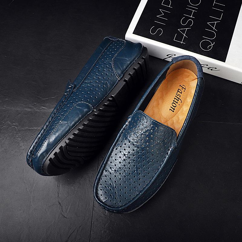 2025 Summer New Men's Fashion Large Casual Leather Shoes Breathable and Comfortable Driving Shoes Men's Shoes Zapatos De Hombre