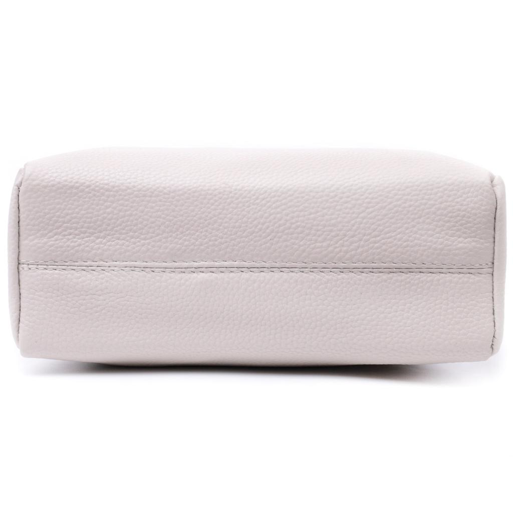 Interesting Women's Leather Bag with a Stylish Runner Vintage 22653 White