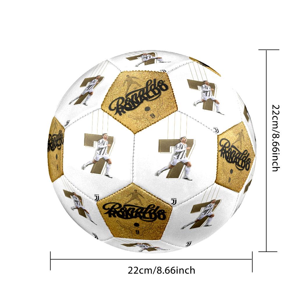 Ronaldo's Soccer Celebration Soccer Ball Size 5 Football Machine Sewn Indoor/Outdoor Universal Football Soccer Accessory
