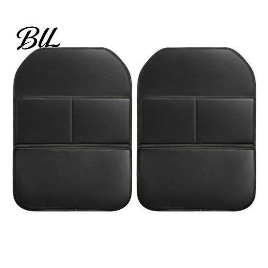 Oil-proof Car Seat Protector 1/2Pcs Back Faux Leather Waterproof Automotive Kick Mat Interior Protection Front Storage Organizer with Large