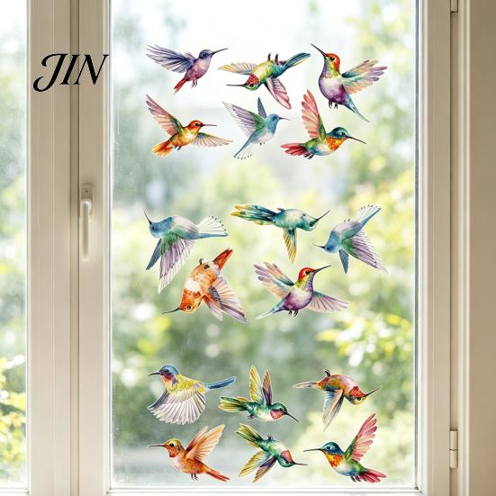 Flying Pet Protection Decal 3Pcs Static Bird Window Clings, Decals, Removable PVC Anti-Collision Bird-friendly Sticker Stickers for Glass Doors