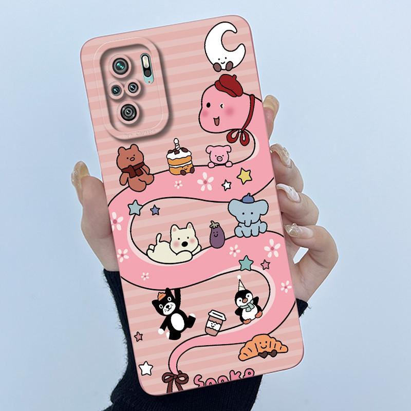 For Xiaomi Poco M5s Phone Case PocoM5s Cover Fashion Simplicity Butterfly Floral Soft Liquid Silicone Shell For Poco M 5s Fundas