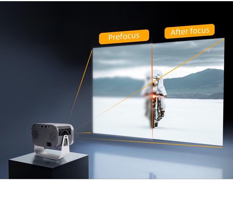 1080P HD Tragbarer Android-Projektor mit 360°-Drehung und Ständer für Zuhause & Büro