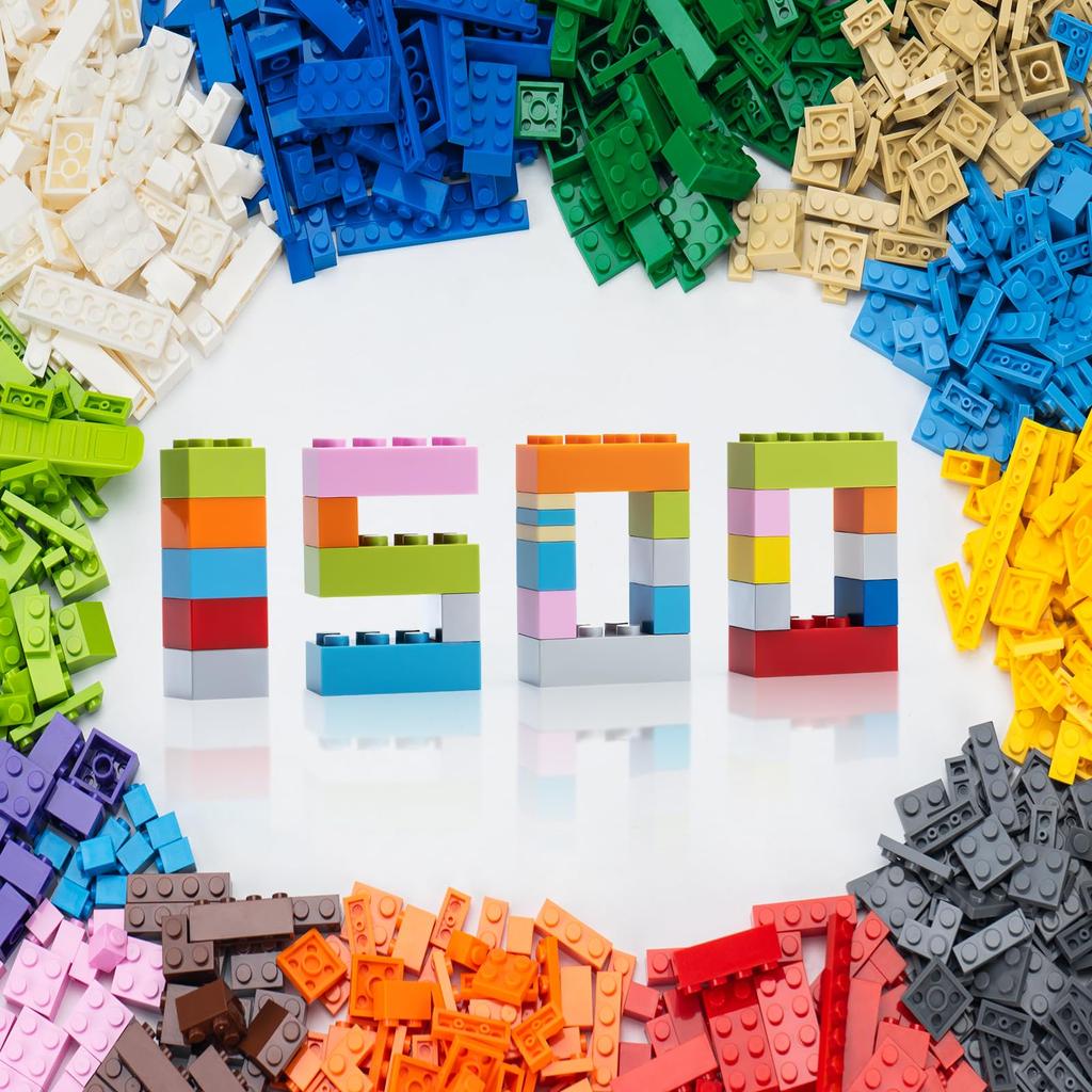 WYSWYG 1500-Piece LEGO Classic Series Basic Block Expansion Set - LEGO Compatible, 12 Colors, 14 Shapes, for Kids Ages 6 and Up