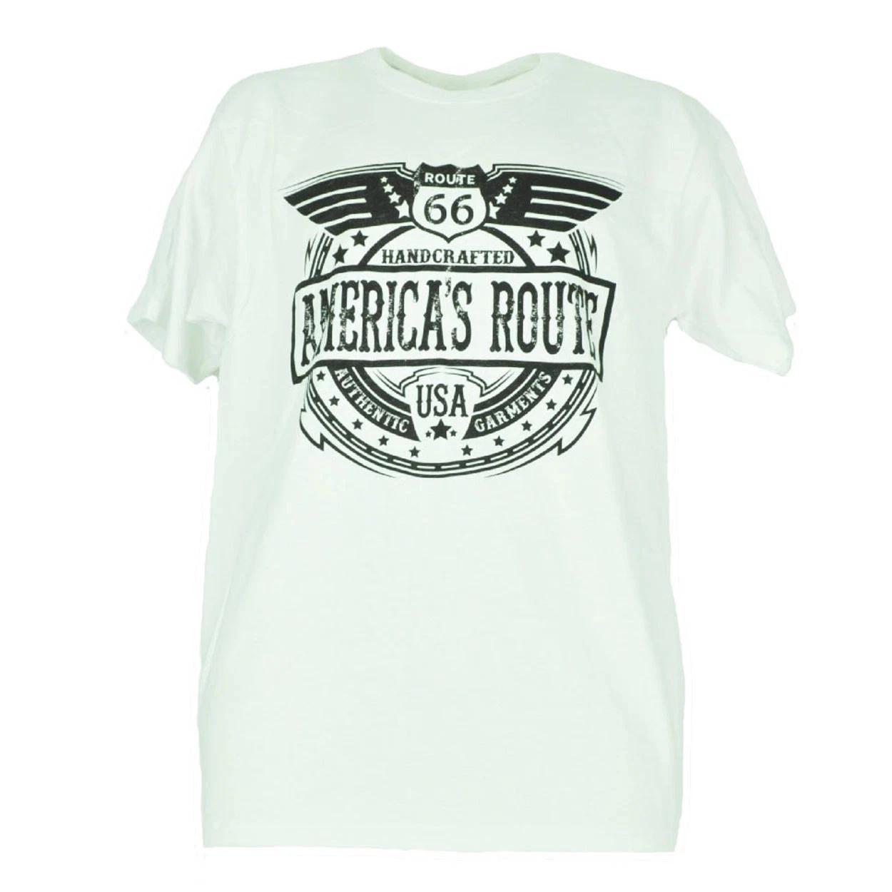 Route 66 America s Route USA Mother Road White Black Mens Tshirt Tee Distressed 3XL