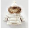 Infant Cotton-Padded Jacket with Fur Collar for 1-2 Year Olds