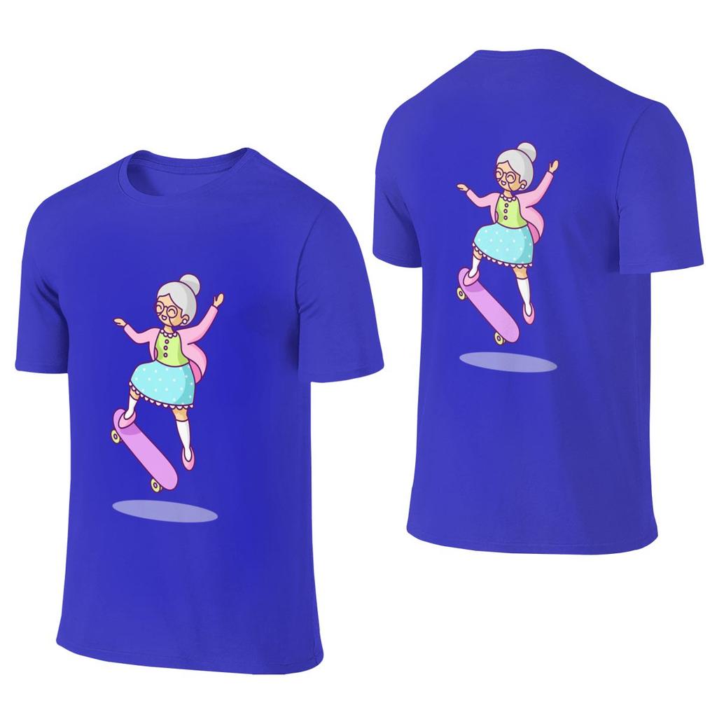Skater Grandma Korean Style Reversible Tshirt Urban Commuting Soft Tones Tee