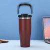 30oz Vacuum Insulated Stainless Steel Travel Mug With Handle Car Outdoor Office Use