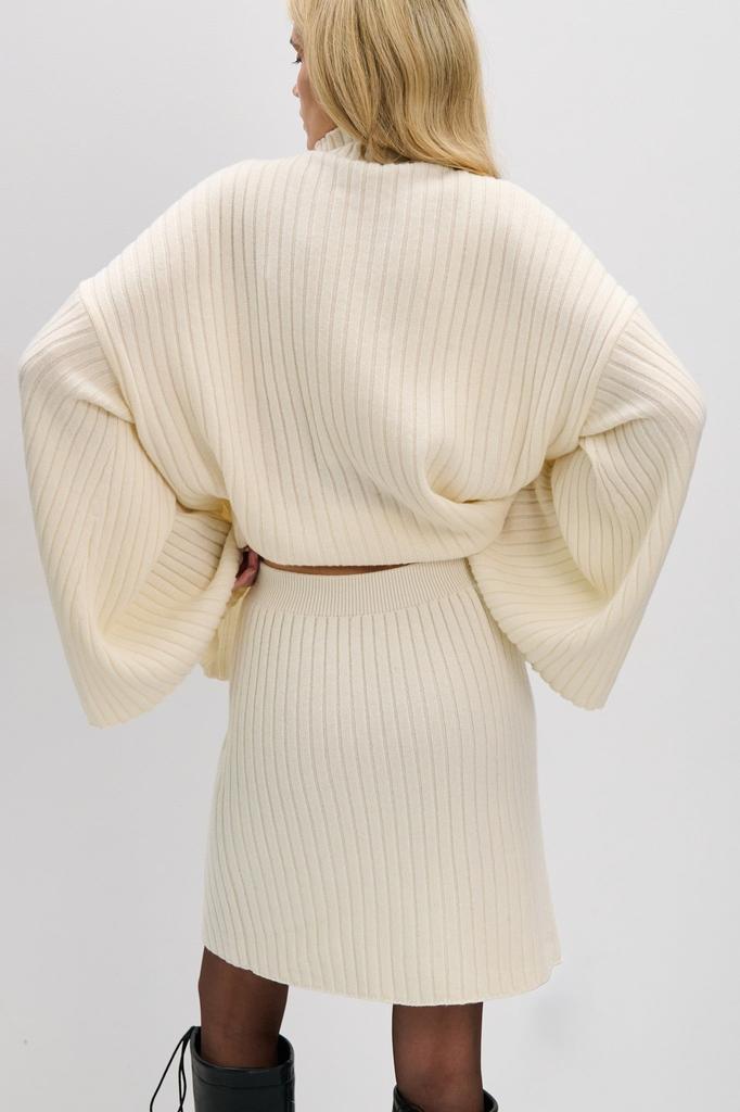 Cashmere Pure Love ecru cashmere skirt /