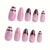 24Pcs 3D Gel False Nail Full Cover Fake Nail Tips French Press on Nails  Women