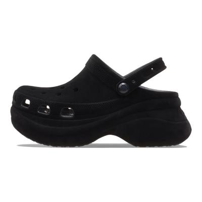 Bae Clog Terciopelo Zuecos Simples Cómodos Zuecos Mujer Negro 211919-001