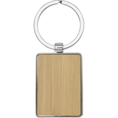 Neta Rectangular Bamboo Keyring