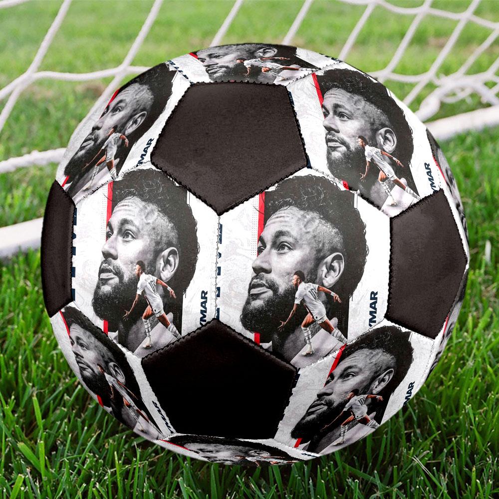 1PC Neymar Football Legend Size 5 Soccer Ball PrahaIndoor Soccer Ball Colorful All Ages Machine Stitched PVC Competition Ready Durable High-Bounce