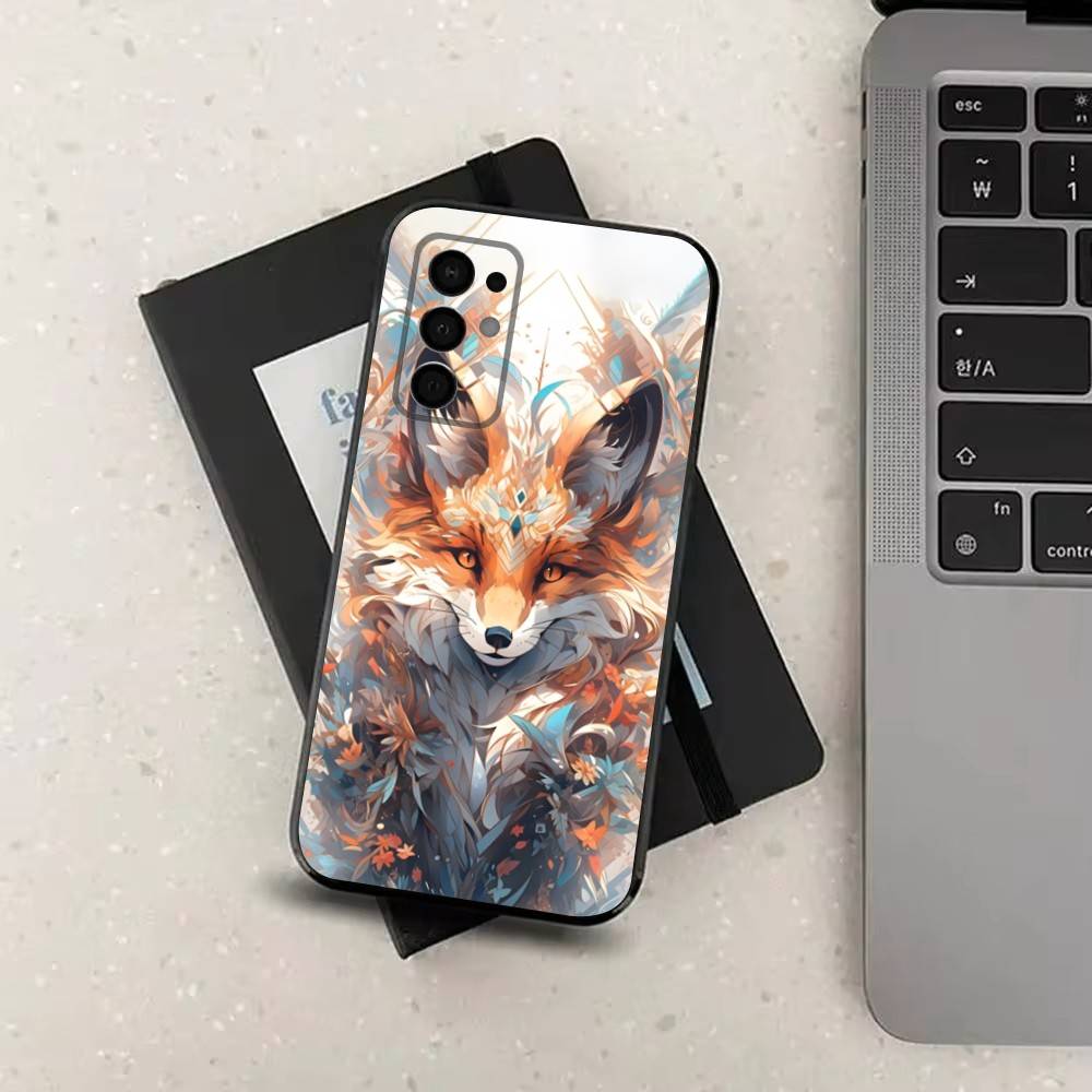 Cool Painting Art Fox Phone Case For Samsung Galaxy A73,31,32,72,41,J7,8,9,53,52,71,22,Note Soft Black Silicone Cover SamsungA32 4G