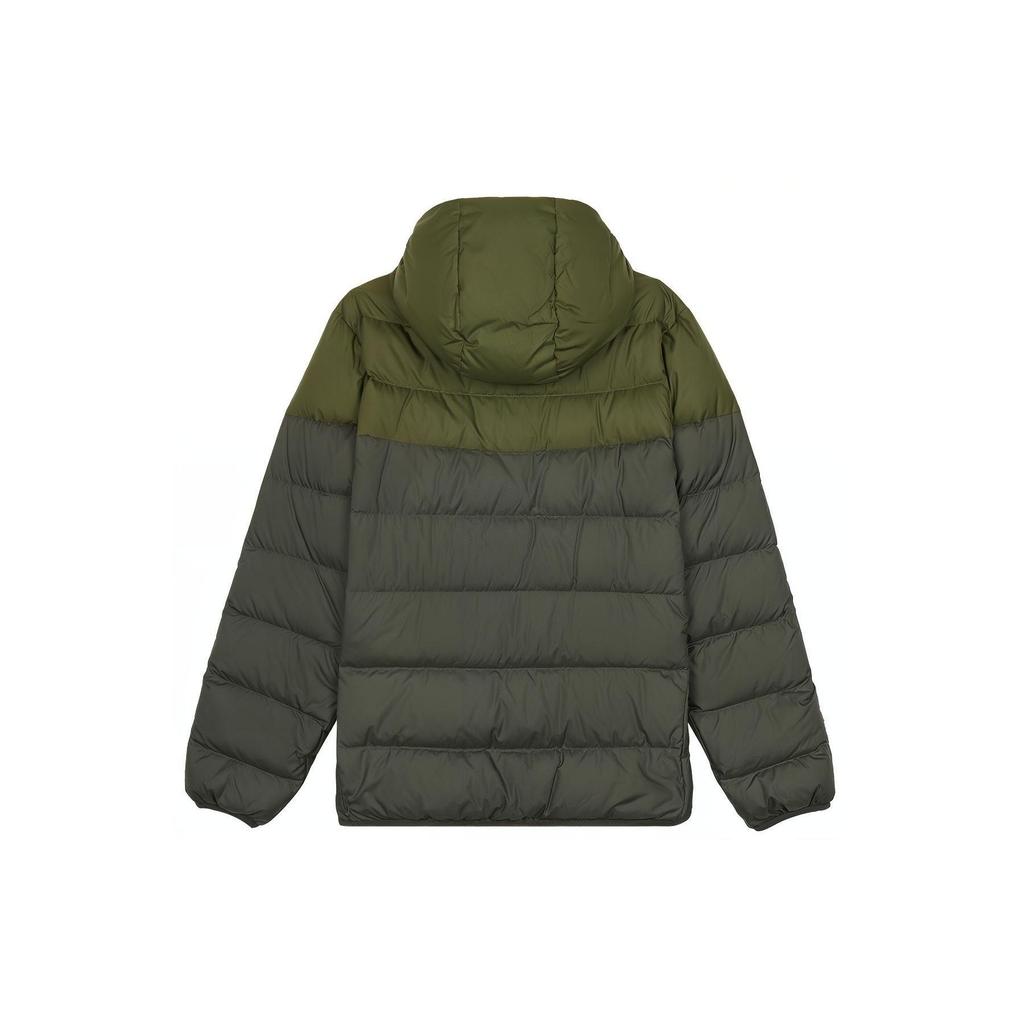 Nike Logo Zip Hooded Down Jacket Men Outerwear Olive-Green DV0754-326