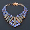 Kyanite, Milky Opal Handmade Copper Gift Jewelry Necklace 18" B0d56