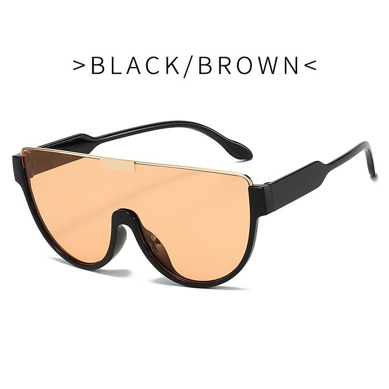 RUISIMO Vintage Semi-round Sun Glasses Women Fashion Monoblock Outdoor Goggle Shades Ins Trending  New Design Sunglasses