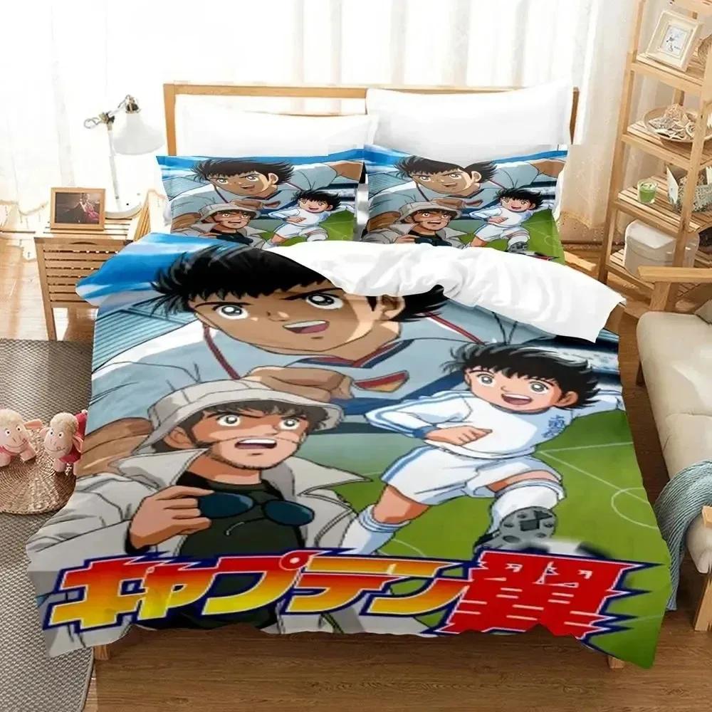 Anime Captain Tsubasa Bedding Set Boys Girls Twin Queen Size Duvet Cover Pillowcase Bed Kids Adult Fashion Home Textileextile