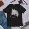 STRAIGHT CUT TSHIRT White Cat Shirt Folk Art Print Birthday Housewarming Gifts Plants Outsider Art Weird Stuff Quirky