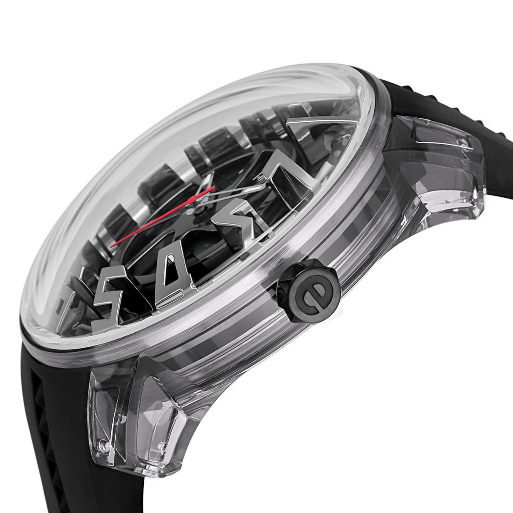 King Dome Black Mineral [Tendence] Watch, Dial, Polyamide, Glass, Quartz, 50mm, Men's [Used]