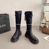 Elastic Boots Boots Women's Autumn 2025 New Fashion Versatile Retro Foreign Style Thick Bottom But Knee Skinny Boots Tide