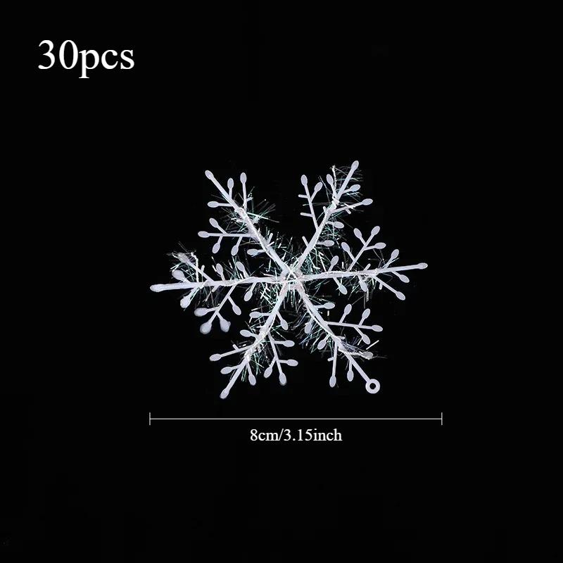 Snowflake Garland Christmas Tree Hanging Ornaments, Party Venue Decoration,Window Stickers,Xmas Holiday Snowflake Festival Decor