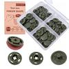 Open-and-Close Fabric Connectors, Four-Part ABS Plastic Garment Fasteners Clasps with Integrated Prongs for Alterations and Repairs