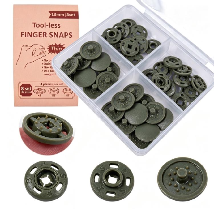 Open-and-Close Fabric Connectors, Four-Part ABS Plastic Garment Fasteners Clasps with Integrated Prongs for Alterations and Repairs