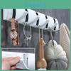 Stylish Milky White Space Aluminum Adhesive Hooks For Bathroom And Door Use