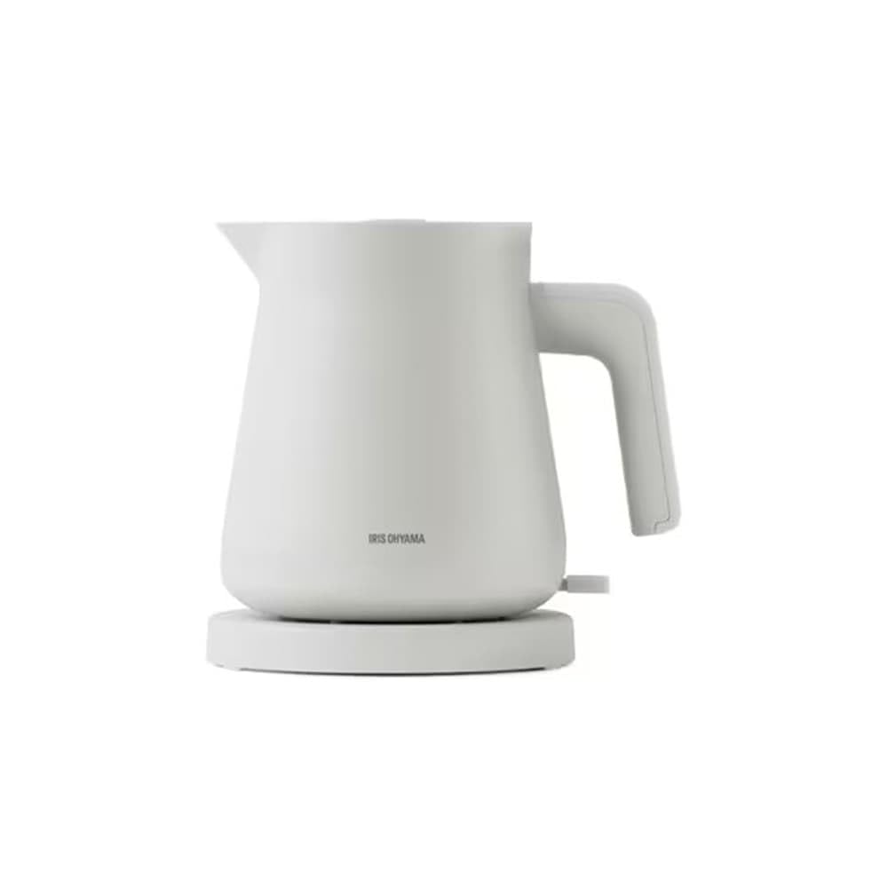 Iris Ohyama Electric Kettle Off White Terracotta Warm Gray Saxophone Blue Tipping and Leaking Prevention Structure Warm Gray IBKT-800-H
