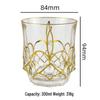 Kristall-Whisky- & Bierglas mit Goldrand-Design