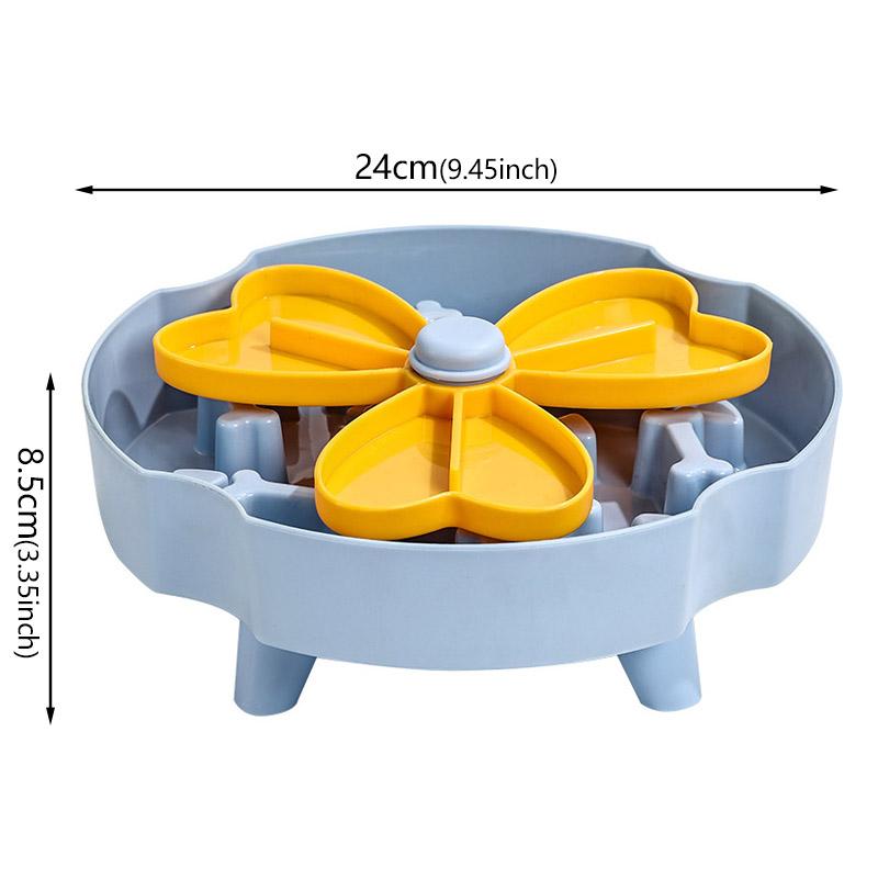 

Pet Slow Feeder Bowl - Anti-Choking Bowl for Dogs & Cats, Non-Slip Puzzle Toy Rotating Anti Slip Pet Feeding Toy Food Dispenser синий