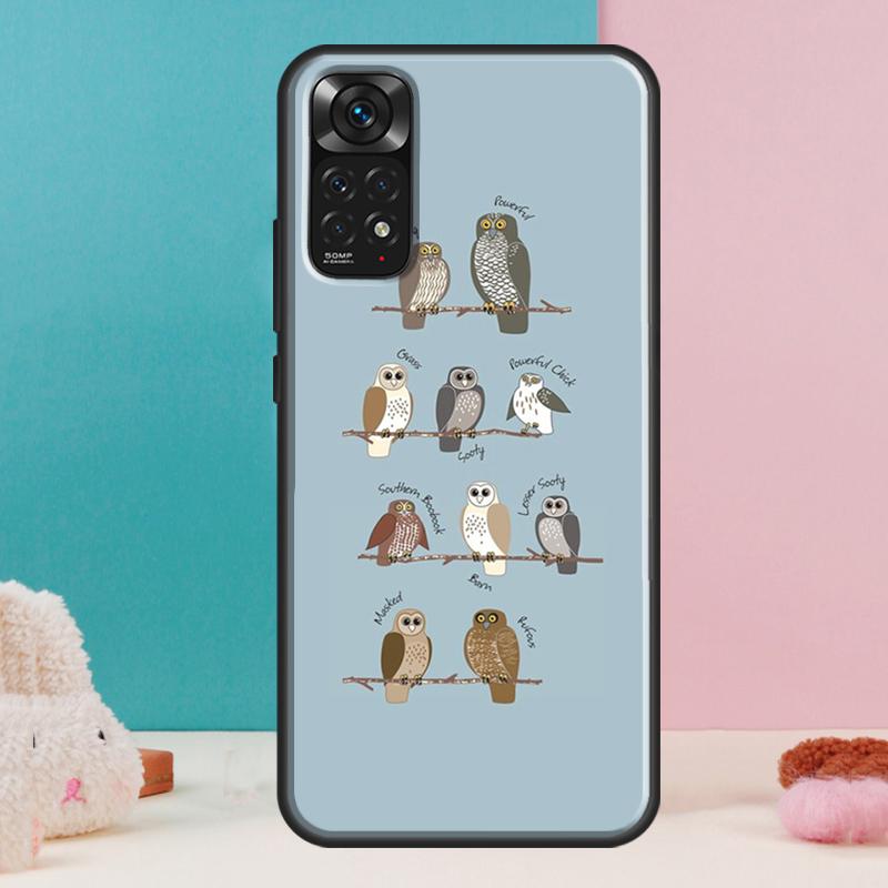 Fashion Cartoon Owl Case For Xiaomi Redmi Note 14 13 12 Pro 11 9 10 9S 10S 11S 12S Redmi 14C 13C 10C 12C Cover