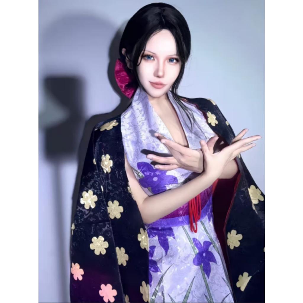 The Piece King Ghost Island Chapter Dark Pattern Robin Kimono Cos Costume Anime Anime Nicole Robin Cosplay Costume