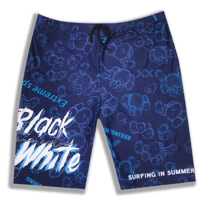 

Мужские плавки средней длины, профессиональные пляжные длинные боксеры, купальники для мальчиков больших размеров для горячих источников One Size (Weight 70-90 kg)