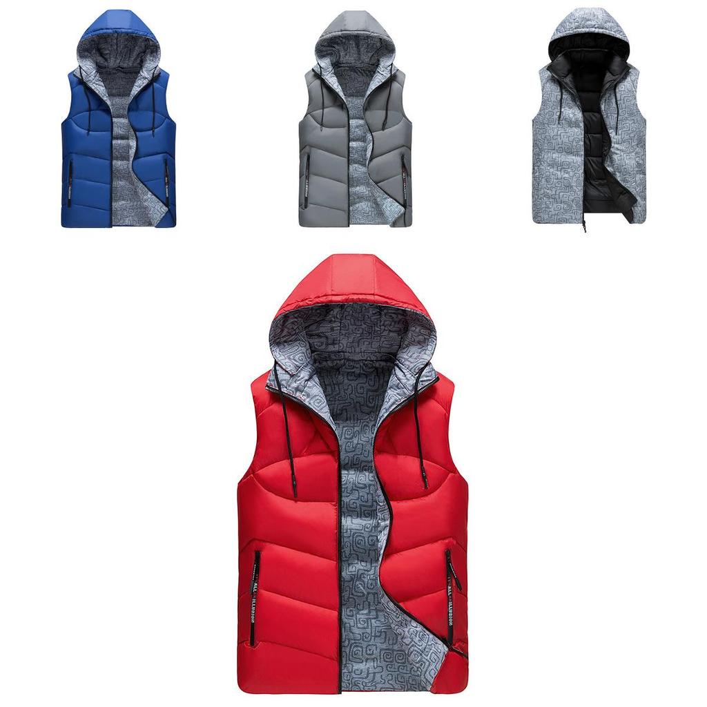 Unisex Wendbare Dicke Ärmellose Jacke Mit Premium-Qualität Für Winterwärme