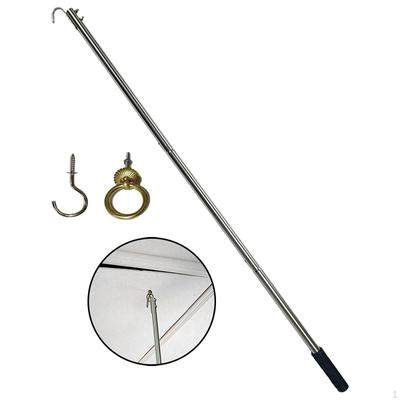 Kit de sistema de bajada de escalera con gancho para ático, barra de alcance para escaleras, herramienta de reparación