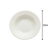 NARUMI Patia Curry/Pasta Plate, 23cm, White, Simple Rim, Soup, Microwave, Dishwasher Safe, Made In Japan, 41623-5962