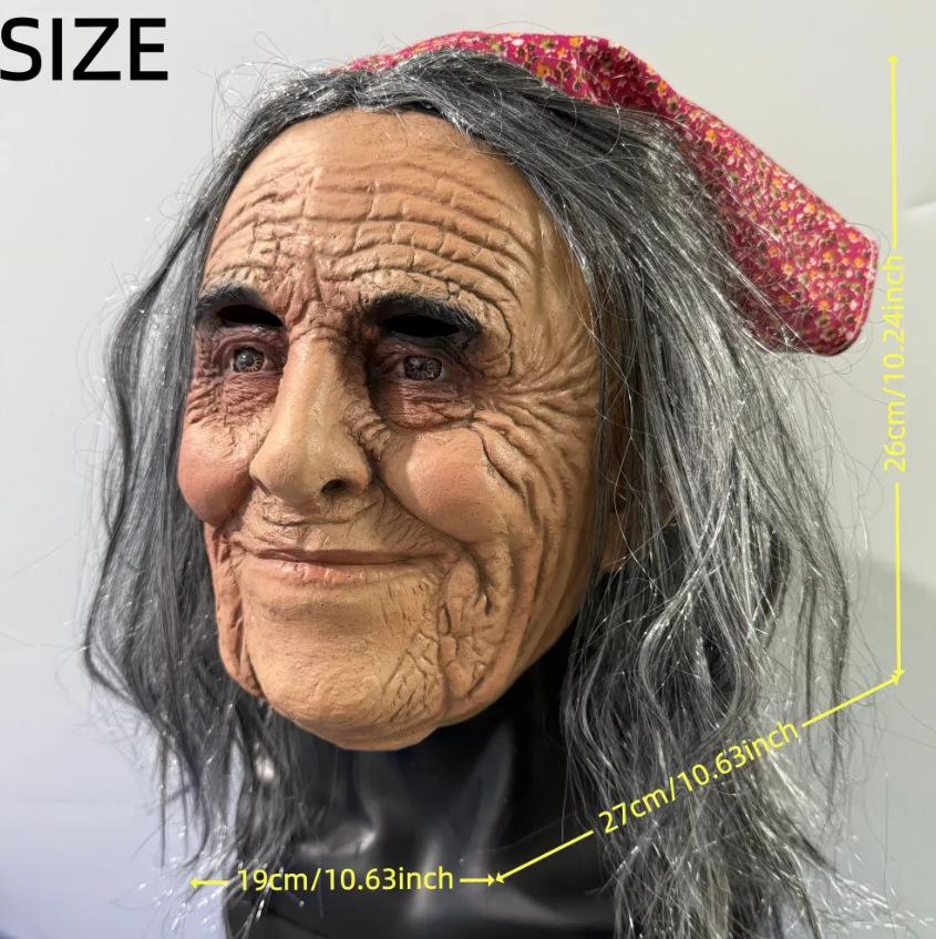 Squinting Grandma Latex Mask One size fits all adults бежевый