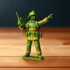 Green Fireman Figurine Mini Firefighter Soldier Resin Statue Sculpture Model Toy Home