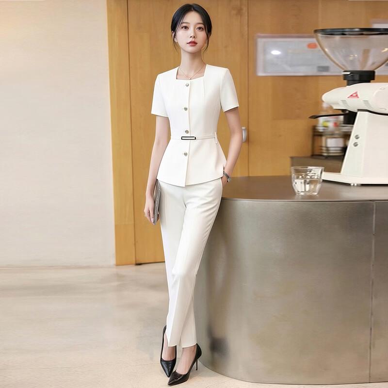 Women's Summer Professional Short Sleeve Suit Set