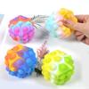 Decompression Finger Bubble Ball Rainbow Ball Push Bubble Antistress Decompression Toys Squeeze 3D Elastic Ball Stress Relief Sensory Toy Gift